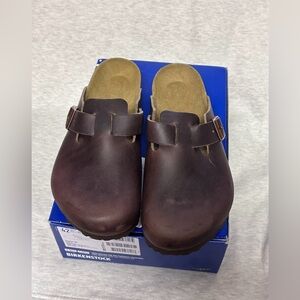 Birkenstock oiled leather Boston clog, women’s 11, in color Habana, NWT